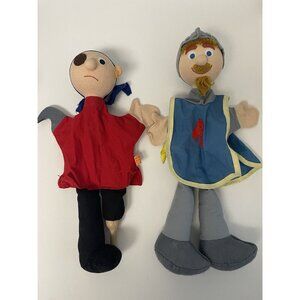 Lot of 2 Trullala Hand Puppets 14"  Pirate and Knight